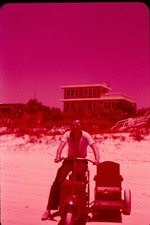 vtg 35mm slide man riding