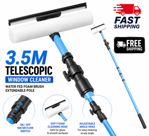 Telescopic window cleaner - 3.5m,