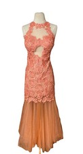 Sherri hill coral Maxi Dress