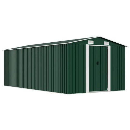 Vidaxl metal garden shed green - garden,