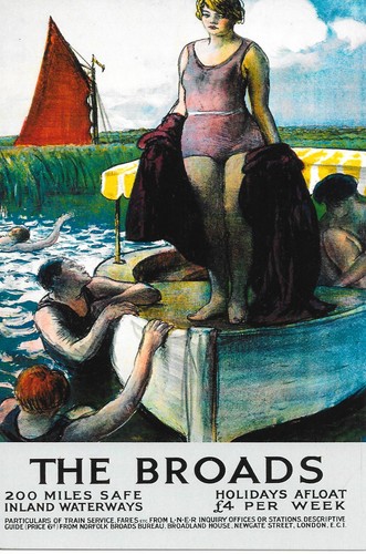 Postcard rail poster lner - postcard,