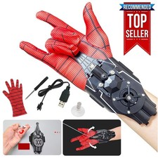 Kids Spiderman Web Shooter Toy Cosplay Launcher Spider Silk Glove Wrist Launcher