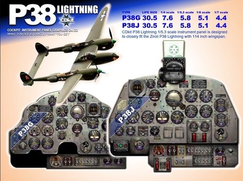 P38 lightning cockpit - p38,