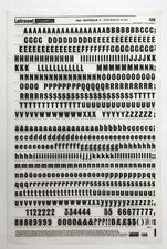 LETRASET Lettering 36pt GROTESQUE 9  Rub On, Dry Transfers #128 - BLACK