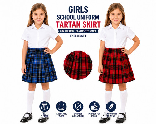 Girls school uniform tartan - girls,