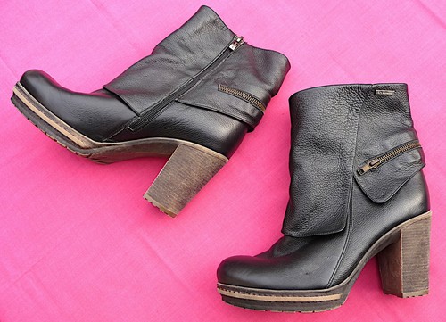 Syrena black leather - black,
