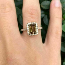 3Ct Emerald Cut Chocolate