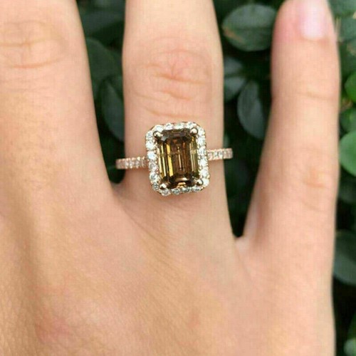 3ct emerald cut chocolate - 3ct,