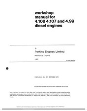 Perkins 4107 4108 499 Engine