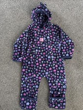 Jojo Maman Bébé Jojo In The Snow Fleece All In One Pramsuit 18-24 Months VGC