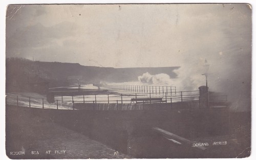 Antique rough sea filey - rough,