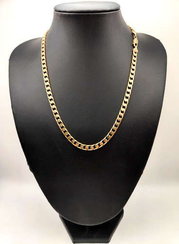 Solid 9ct yellow - gold, curb