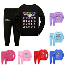 Kids Boys Girls Dandy's World Pyjamas Sets Long Sleeve T-shirt Pants Outfits