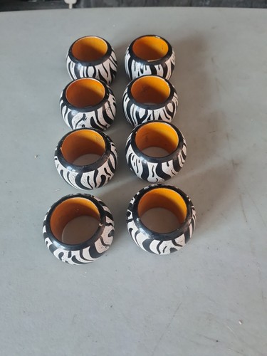 Vintage wooden napkin rings - vintage,