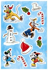 Disney Christmas Wall Furniture Stickers Set 50x70 cm Mickey Mouse bedroom Snow