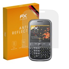 atFoliX 3x Screen Protection Film for Samsung Chat 335 GT-S3350 matt&shockproof
