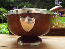 OAK & SILVER PLATED TROPHY