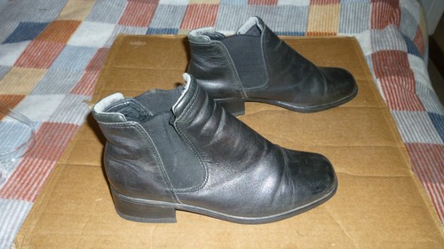 Ladies black leather chelsea - ladies,