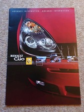 Renault Clio 2001 UK Market Preview Sales Brochure Sport 172 Initiale Dynamique