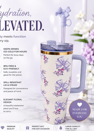 Insulated cream purple - insulated,