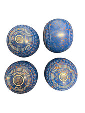 Taylor Ace Lawn Bowls - Size 2 - Stamped 2031 - Blue/Orange Colour