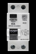 MK 80 AMP 30mA DOUBLE POLE RCD