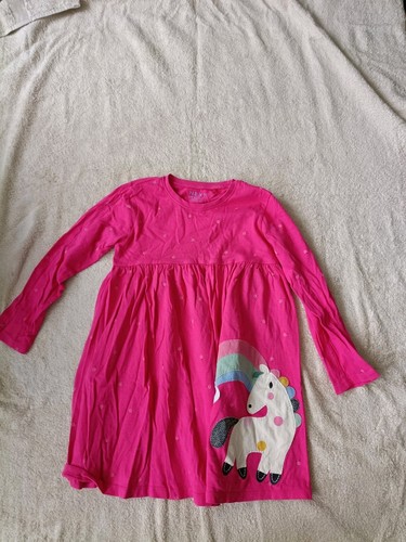 Girls pink unicorn dress - unicorn,