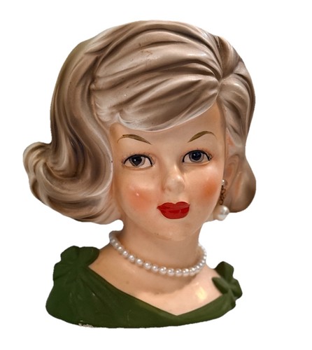 Vintage parma lady head vase - parma,