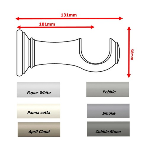 Wood curtain pole bracket - curtain,
