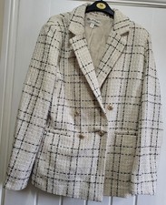 Miss Selfridge Cream Checked