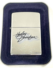 ?ZIPPO LIGHTER - 2003 HARLEY DAVIDSON LOGO High Polish Chrome BOXED EXC ?