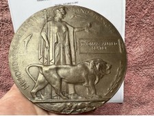 WW1 Medal Death Plaque