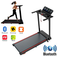 Foldable Bluetooth Treadmill with Auto Incline 6.5%, 1-12 km/H Walking Pad App