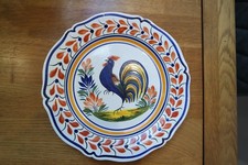 Henriot Quimper France 28 Cockerel Wall Plate 14cm Diameter