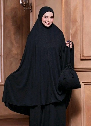 Khimar black long burkha - long,