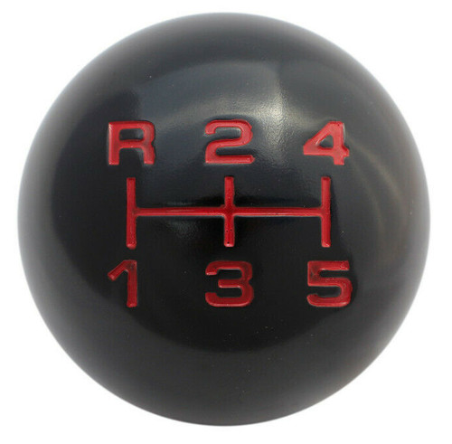 Black round gear shift knob - gear,