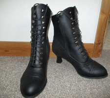 BNWOB Black faux leather lace