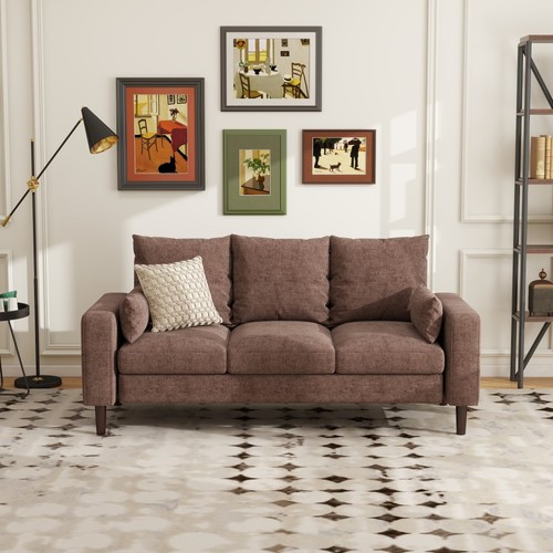 Modern linen sofa seater - sofa,
