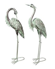 Metal Heron Garden Ornament
