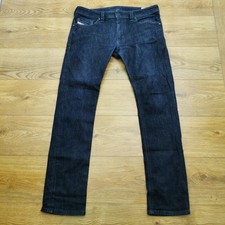 Diesel Thanaz Jeans Mens W36 L32 Blue Indigo Slim Fit Denim Stretch Italy