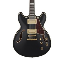 Ibanez AS73G-BKF Semi-Hollow Electric Guitar, Black Flat (NEW)