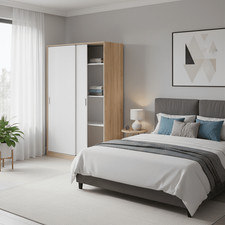 Wardrobe Sliding 2 Door White