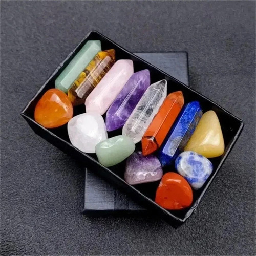 14pcs quartz crystal chakra - quartz,