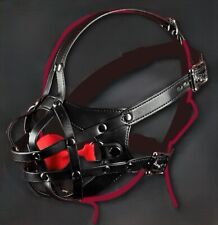 Mussel Head Harness with built in ball Gag, PUPPY PLAY, BDSM, BONDAGE, GIMP, SM