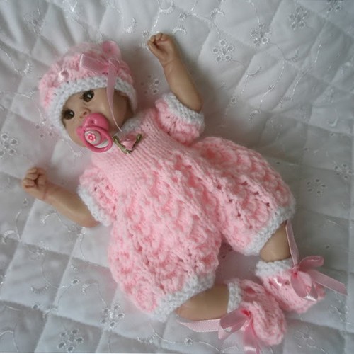 Dolls knitting pattern - pattern, romper