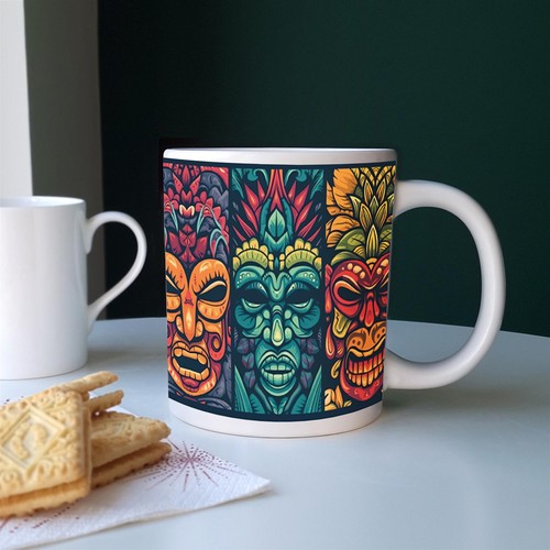 Tiki masks jumbo mug - masks,