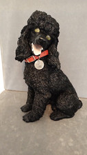 Country Artists Lottie Black Poodle Red Collar Approx 15"