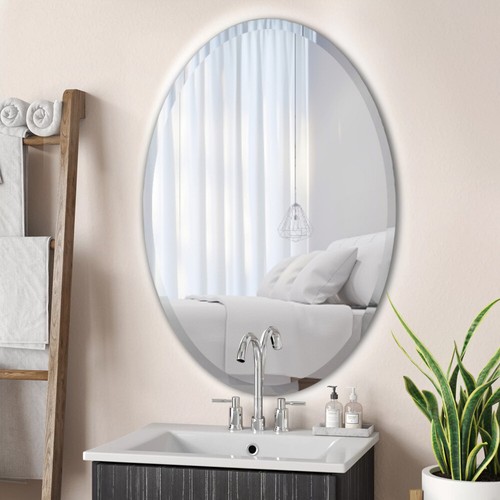 Oval bathroom mirror wall - oval,