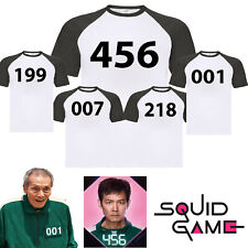Squid Numbers T-Shirt Game Halloween Costume 456 001 TV Show Personalised Tee
