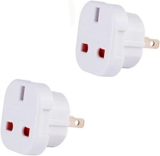 2 X UK to US Travel Adaptor for USA Canada Thailand America 2 Pin Adapter Plug